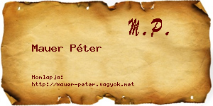 Mauer Péter névjegykártya